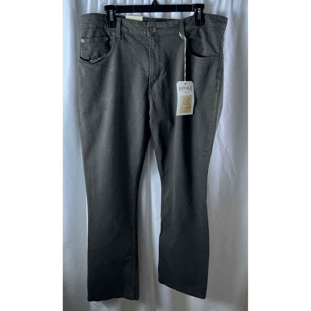 Red Ale By Aleshbury Heritage Men’s Dark Charcoal Gray Denim Jeans Size 35x28